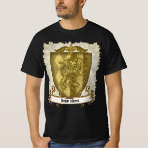 Leeuwen Schild Familie Crest Achternaam T-shirt