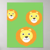 Leeuwen schilderen kunst poster (Voorkant)