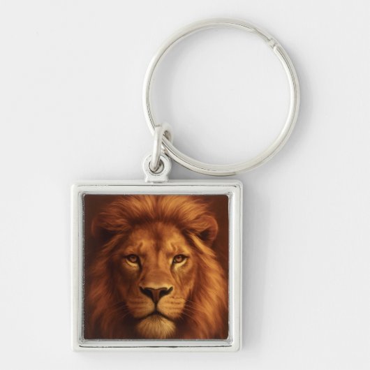 Leeuwen sleutelhanger met moed & geloof (Voorkant)