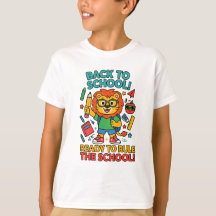 Leeuwen T-shirt voor terug naar school – Heers ove