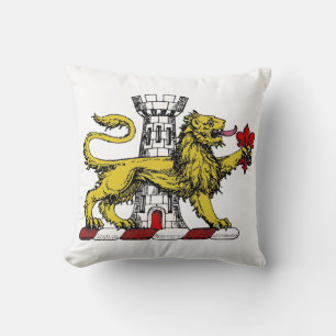 Leeuwen Toren Fleur de Lis Kam Embleem C Kussen