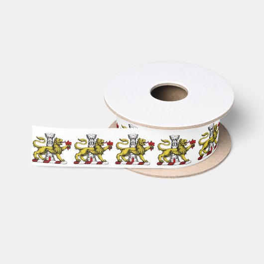 Leeuwen Toren Fleur de Lis Kam Embleem C Satijnen Lint (Spoel)