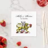 Leeuwen Toren Fleur de Lis Kam Embleem C Servetten (Insitu)