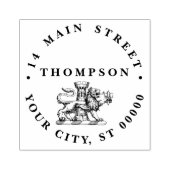 Leeuwen Toren Fleur de Lis Kuif Embleem C Rubberstempel (Afrduk)