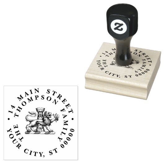 Leeuwen Toren Fleur de Lis Kuif Embleem C Rubberstempel (Gestempeld)