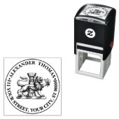 Leeuwen Toren Fleur de Lis Kuif Icoon C Zelfinktende Stempel (In situ)