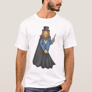 Leeuwen tovenaar toverstaf t-shirt