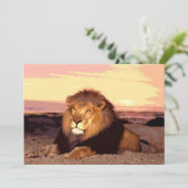 Leeuwen Uitnodiging - Leeuw Uitnodigt (Staand voorkant)