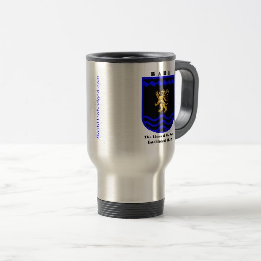 Leeuwen van het Zee Babb Travel Mug Reisbeker (Voorkant rechts)