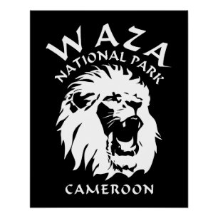 Leeuwen van Waza Nationaal Park - Kameroen Perfect Poster