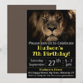 Leeuwen verjaardagsuitnodiging kaart (Voorkant / Achterkant)