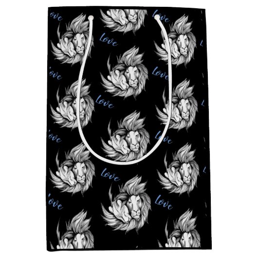 Leeuwen Verliefd Medium Cadeauzakje (Voorkant)