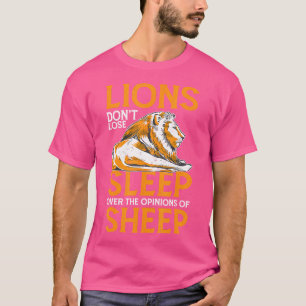 Leeuwen verliezen geen slaap door de meningen van t-shirt