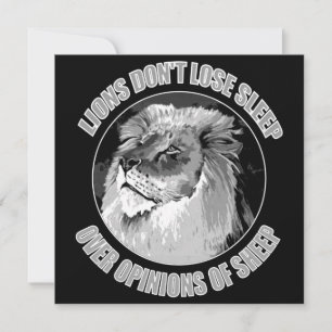 Leeuwen verliezen niet de mening van schaap