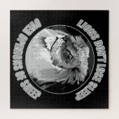 Leeuwen verliezen niet de mening van schaap legpuzzel (Horizontaal)