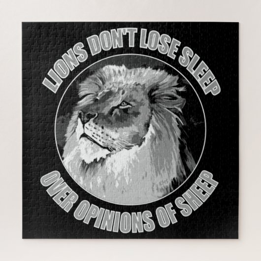 Leeuwen verliezen niet de mening van schaap legpuzzel (Verticaal)