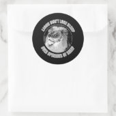 Leeuwen verliezen niet de mening van schaap ronde sticker (Tas)