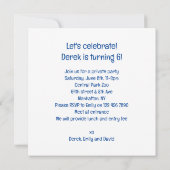 Leeuwen vieren, Leeuwen verjaardagsuitnodiging Kaart (Achterkant)