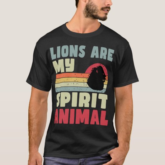 Leeuwen zijn mijn Spirit Animal T-shirt (Voorkant)