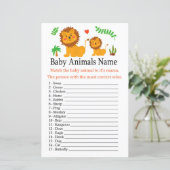 Leeuwenbaby Dieren Naamspel (Staand voorkant)