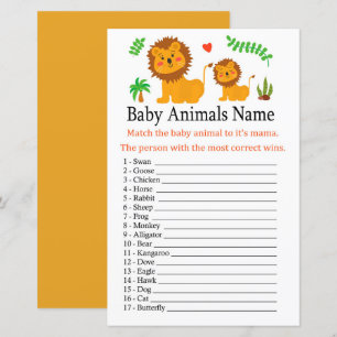 Leeuwenbaby Dieren Naamspel