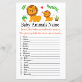 Leeuwenbaby Dieren Naamspel (Voorkant)