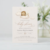 Leeuwenbaby Shower Uitnodiging (Staand voorkant)