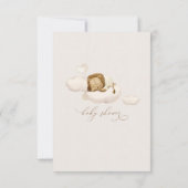 Leeuwenbaby Shower Uitnodiging (Achterkant)