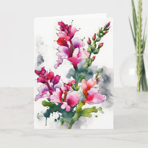 Leeuwenbek - Waterverf bloemen Kaart