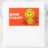 Leeuwenboek bord naam oranje id label sticker (Tas)