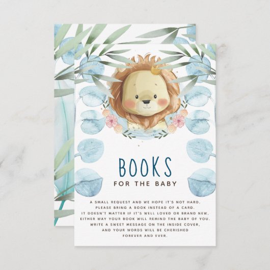 Leeuwenboeken voor de Baby Informatiekaartje (Voorkant / Achterkant)