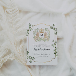 leeuwenborstel | Regal Little King eerste verjaard Kaart