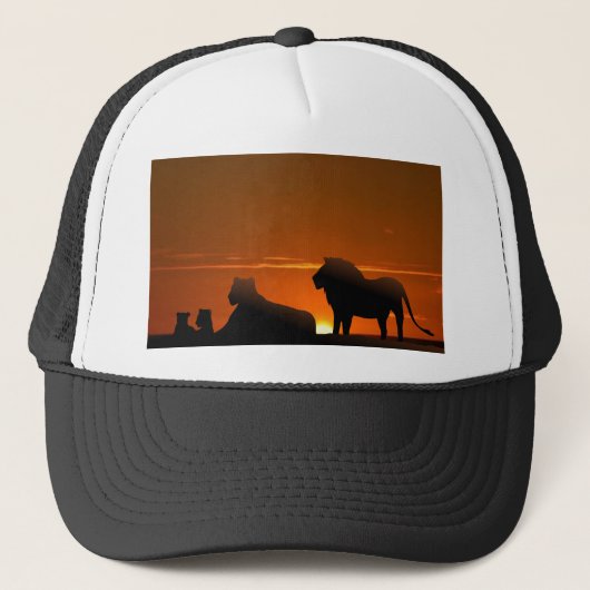 leeuwenfamilie trucker pet (Voorkant)