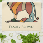 Leeuwenfamilienaam Keukenhanddoek (Gevouwen)