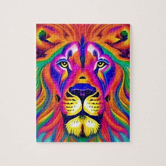 leeuwengelaatpuzzel legpuzzel (Verticaal)