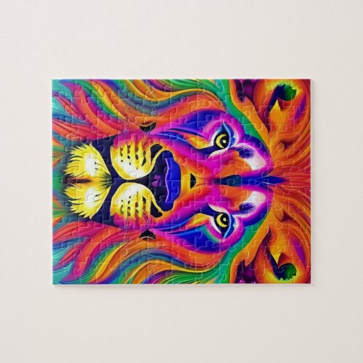 leeuwengelaatpuzzel legpuzzel (Horizontaal)