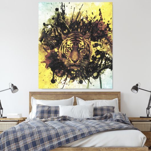 leeuwengezicht canvas afdruk (Insitu (Slaapkamer))