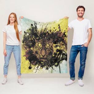 leeuwengezicht fleece deken