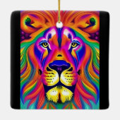 leeuwengezicht keramisch ornament (Achterkant)