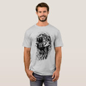 Leeuwengezicht, majestueuze leeuw, wilde leeuw t-shirt (Voorkant volledig)