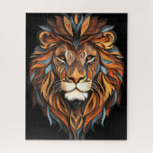 Leeuwengezicht met manen legpuzzel (Verticaal)