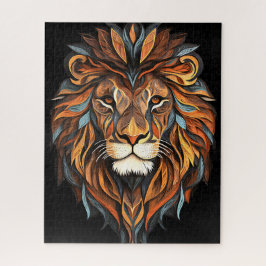 Leeuwengezicht met manen legpuzzel