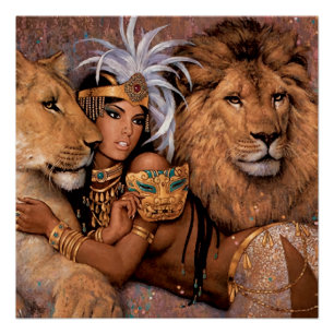 Leeuwengodin Egyptische Prinses Poster