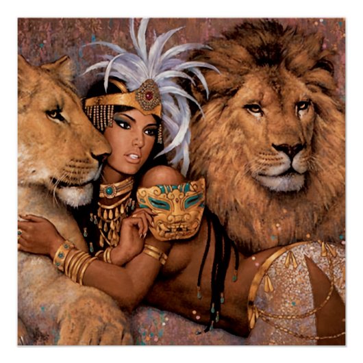 Leeuwengodin Egyptische Prinses Poster (Voorkant)