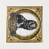 Leeuwengoud en zwart sier lijst wandkleed (Voorkant (horizontaal))