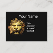 LEEUWENHOOFD IN BRONZEN boegbeeld Antiek Romeins S Visitekaartje (Voorkant)