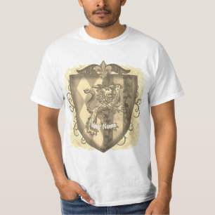 Leeuwenkam Strepen Schild achternaam T-shirt