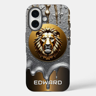 Leeuwenkoning aangepaste naam ontwerp 🦁 iPhone 16 hoesje