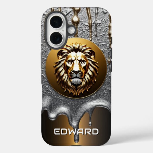 Leeuwenkoning aangepaste naam ontwerp 🦁 Case-Mate iPhone case (Achterkant)