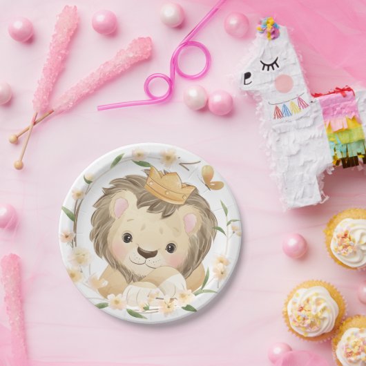 Leeuwenkoning Baby shower Papier Bord (Feest)